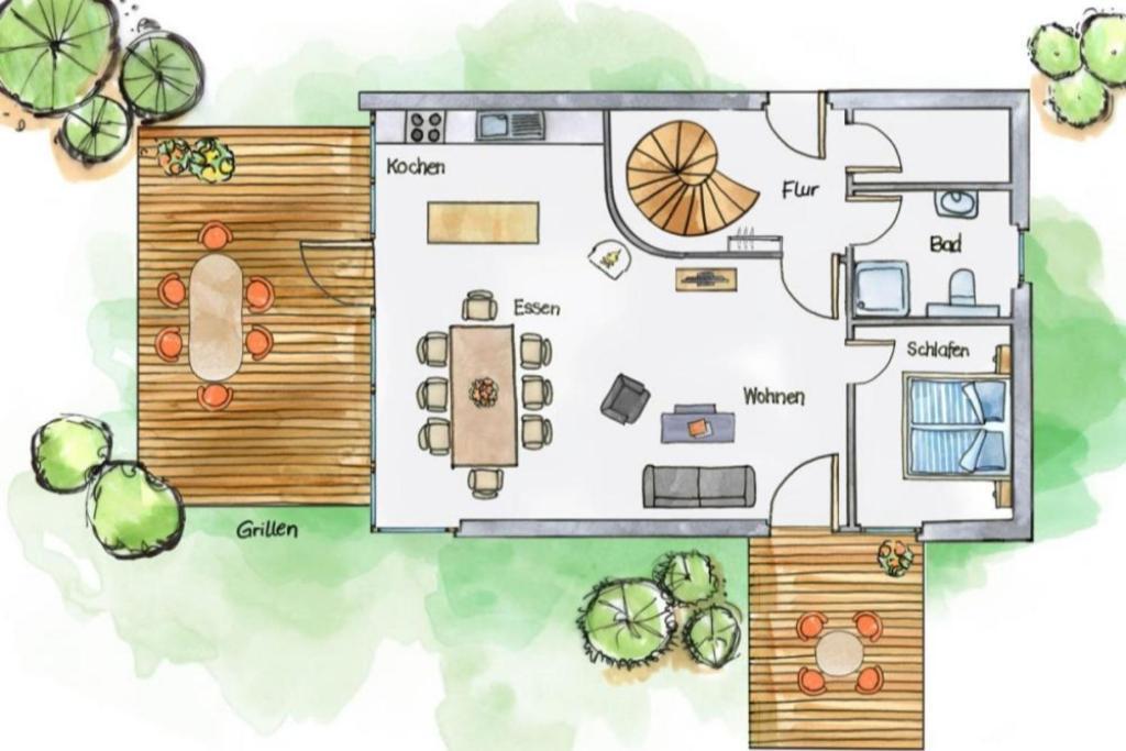 Willa W7 - Sehr Schoenes Ferienhaus Mit Toller Lage Und Super Aussicht In Roebel An Der Mueritz Zewnętrze zdjęcie